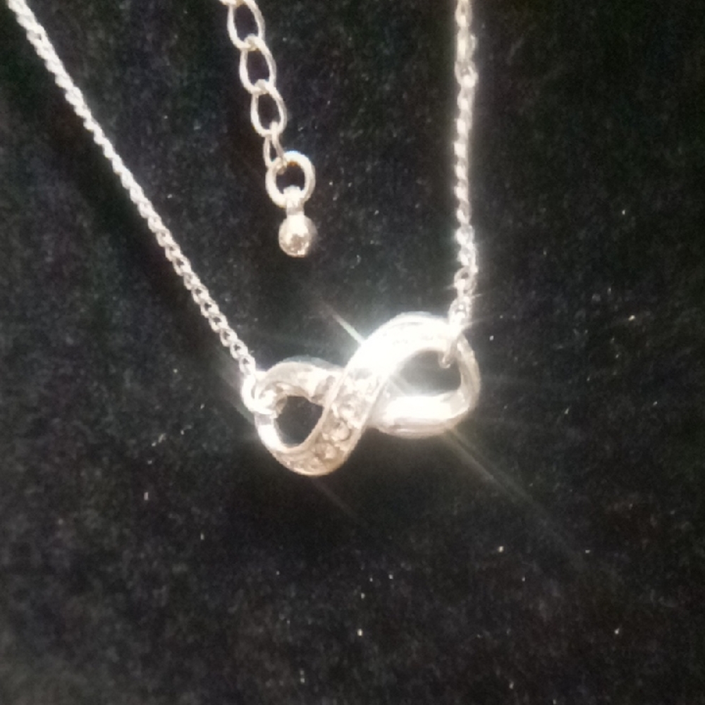 Lovisa Silver Infinity Necklace 22 +2 In Long . Nwot